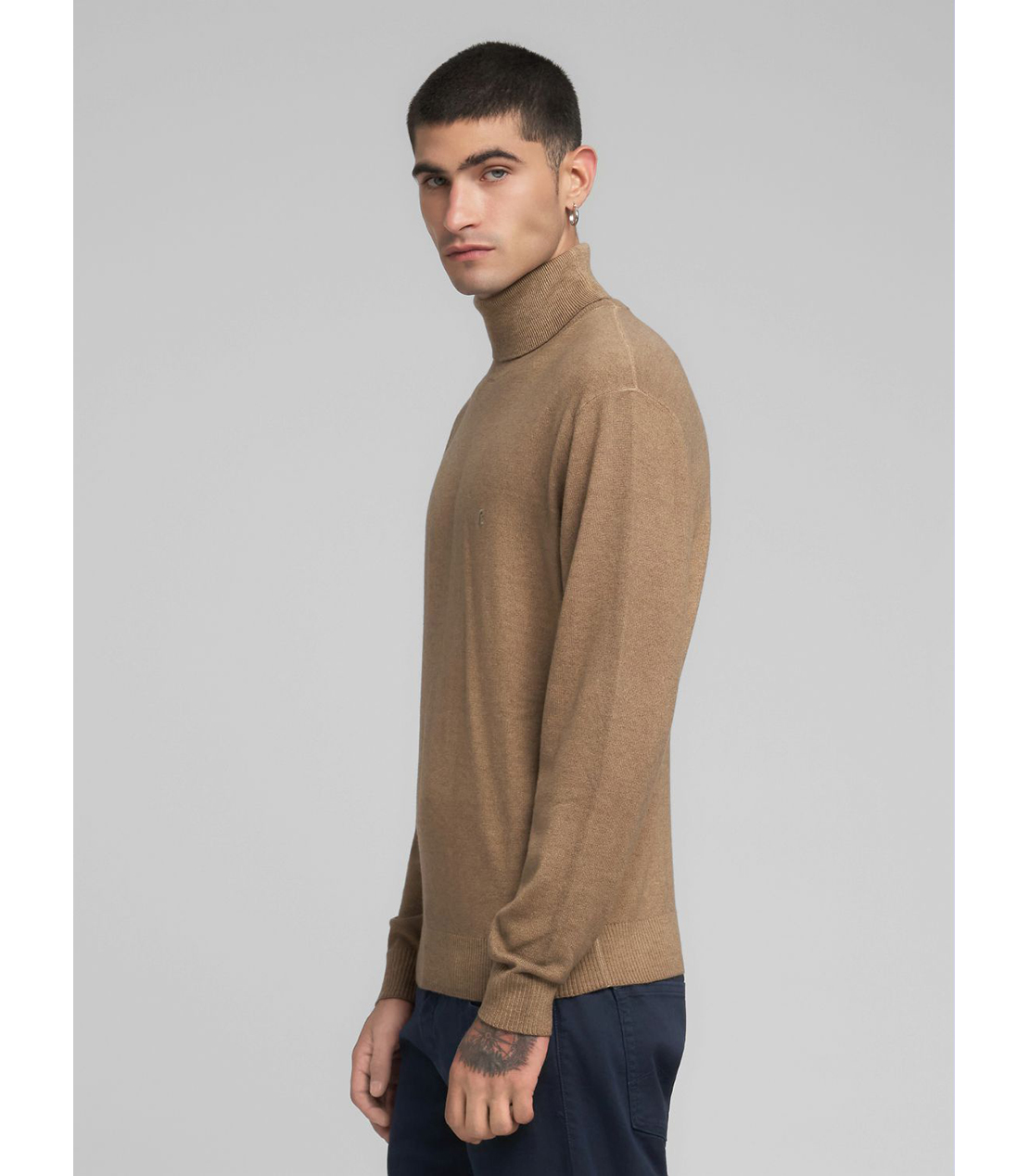 R刺しゅう ウールブレンド タートルネックプルオーバー 詳細画像 サンドベージュ 4